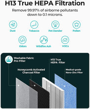  H13 True HEPA Filter with Air Quality Monitoring